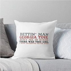Riley Green Throw Pillow