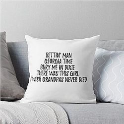 Riley Green Song Lyrics Throw Pillow