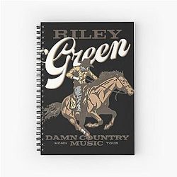 Riley Green Damn Country Music Tour 2025 T-shirt Notebook