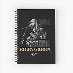 Riley Green Love of My Life Country Music T-Shirt Vintage Western Graphic Tee Spiral Notebook