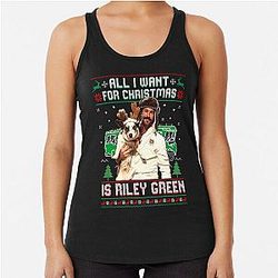 All I Want for Christmas is Riley Green Puppy Tank Top
