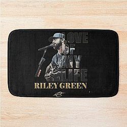 Riley Green Love of My Life Country Music Vintage Western Graphic Tee Bath Mat