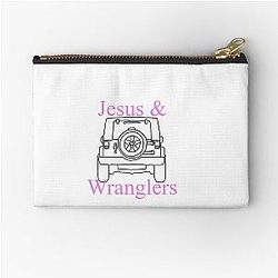Jesus Wranglers Riley Green Zipper Pouch