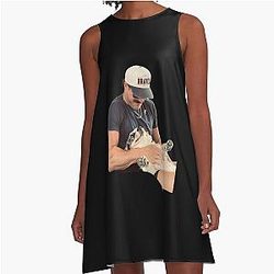 Riley Green Pup Cast A-Line Dress