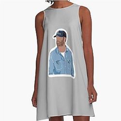 Attractive Girl Going Nowhere A-Line Dress For Fans, Women