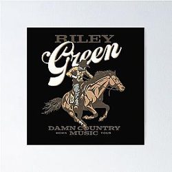 Riley Green Damn Country Music Tour 2025 T-Shirt Poster