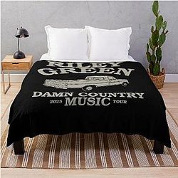 Riley Green Throw Blanket