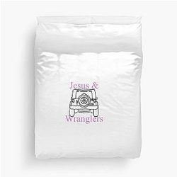 Jesus and Wranglers Riley Green Duvet Cover