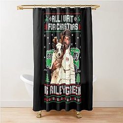 All I Want For Christmas Is Riley Green Christmas Shower Curtain