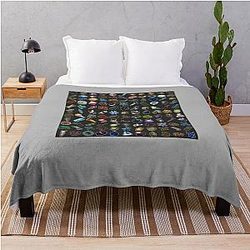 On a Strange Planet Risk of Rain 2 Retro Throw Blanket