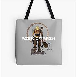 Fight to Stay Alive Risk of Rain 2 Game Huntress Funny Graphic Gifts All Over Print Tote Bag