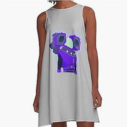 On a Strange Planet Risk of Rain 2 Fan Art and Merch Retro A Line Dress