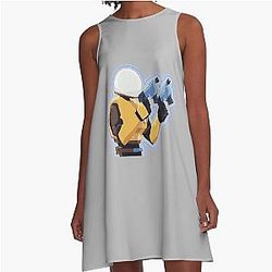 On a Strange Planet Risk of Rain 2 Fan Art and Merchandise Gifts A-Line Dress