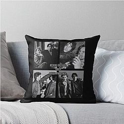 Keanu Reeves and River Phoenix 1991 Throw Pillow