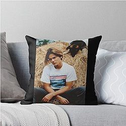 River Phoenix with Dog Throw Pillow
