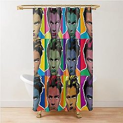 Mosaico de River Phoenix Estilo Pop Art Shower Curtain