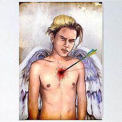 Falling Angel River Phoenix Poster