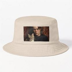 River Phoenix with his pet cat BucketHarness