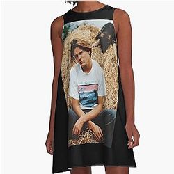 River Phoenix with Dog A-Line Dress