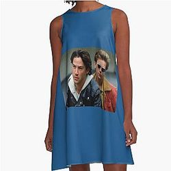My Own Idaho River Phoenix Keanu Reeves A-Line Dress