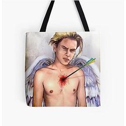 Falling Angel River Phoenix All Over Print Tote Bag