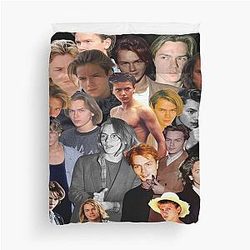 River Phoenix Photo Collage Duvet Cover