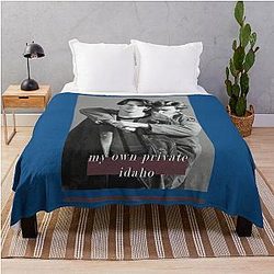 My Private Idaho River Phoenix & Keanu Reeves Throw Blanket