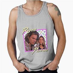 80s River Phoenix Tank Top is a bit of a repetitive phrase; here is the cleaned title: 
80s River Phoenix Tank