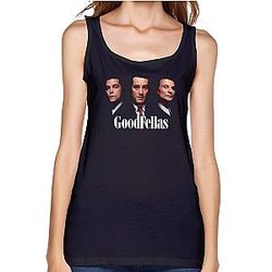 Xxx Women's Goodfellas Crime Film Robert De Niro Logo Black Tank Top