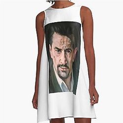 Portrait of Robert De Niro A Line Dress