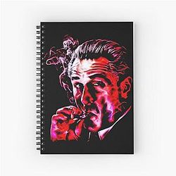 Robert De Niro smoking mafia gangster movie Goodfella in a notebook