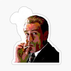 Robert De Niro Goodfellas Smoking Sticker