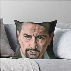 Portrait of Robert De Niro Throw Pillow