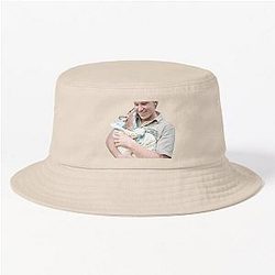 Robert Irwin with a baby kangaroo bucket hat