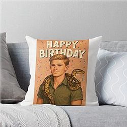 Robert Irwin Happy Birthday Celebration with Snake and Confetti Pillow