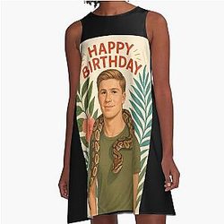 Robert Irwin with Snake Birthday A-Line Dress