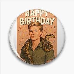 Robert Irwin Happy Birthday Celebration with and Confetti Pin