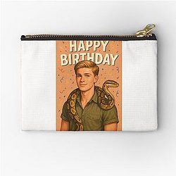 Robert Irwin Happy Birthday Celebration with Snakes and Confetti Zipper Pouch