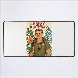 Robert Irwin with Snake Birthday Greeting Desk Mat