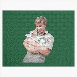 Robert Irwin with a Baby Kangaroo Puzzle