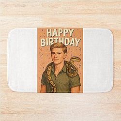 Robert Irwin Happy Birthday Celebration with Snake Confetti Bath Mat