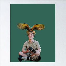 Robert Irwin with Parrot Poster