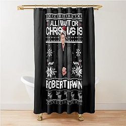Ugly Christmas Robert Irwin Australian Conservationist Funny Wildlife Holiday Sweater Shower Curtain