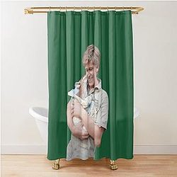 Robert Irwin with a Baby Kangaroo Shower Curtain