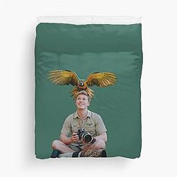 Robert Irwin with a Parrot Duvet Cover