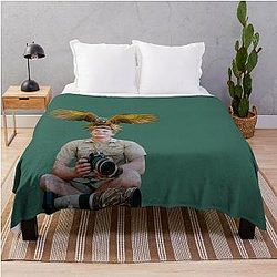 Robert Irwin with a Parrot Blanket