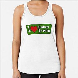 I Love Robert Irwin Racerback Tank Top