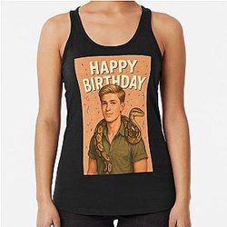 Robert Irwin Happy Birthday Celebration with Snake Confetti Racerback Tank Top