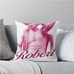 Robert Irwin Retro Portrait Throw Pillow
