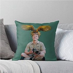Robert Irwin Parrot Throw Pillow